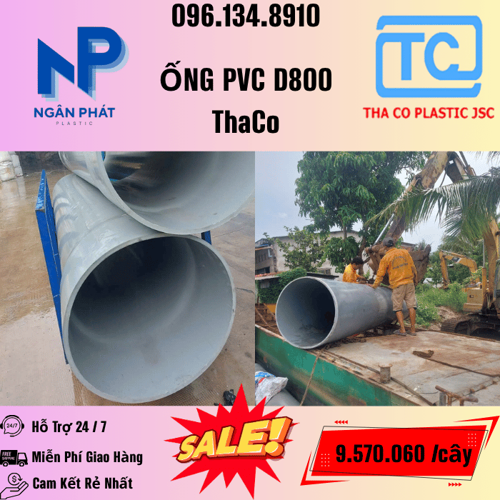 Giá Ống Nhựa 800 ThaCo Mới Nhất