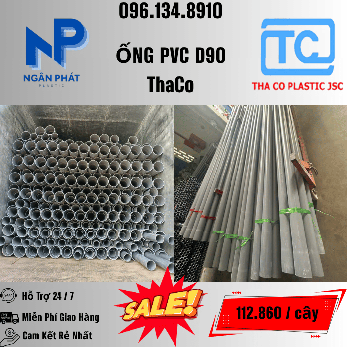 Giá Ống Nhựa 90 ThaCo Mới Nhất