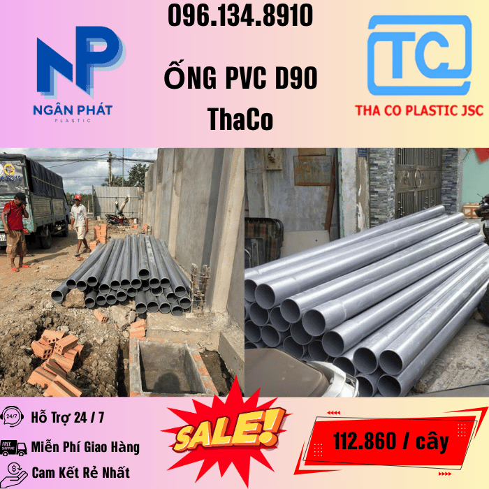 Giá Ống Nhựa 90 ThaCo Mới Nhất