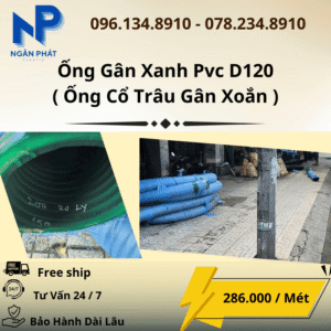 Ống Gân Xanh D120 Giá Rẻ