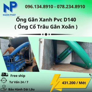 Ống Gân Xanh D140 Giá Rẻ