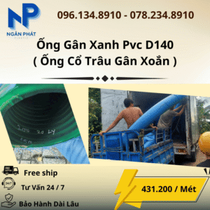 Ống Gân Xanh D140 Giá Rẻ