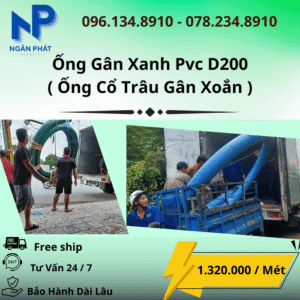 Ống Gân Xanh D200 Giá Rẻ