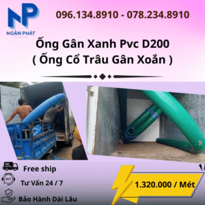 Ống Gân Xanh D200 Giá Rẻ