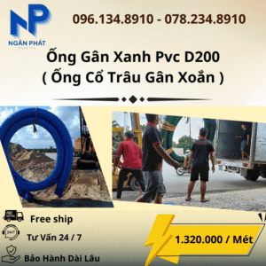 Ống Gân Xanh D200 Giá Rẻ