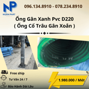 Ống Gân Xanh D220 Giá Rẻ