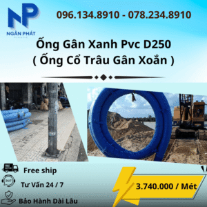 Ống Gân Xanh D250 Giá Rẻ