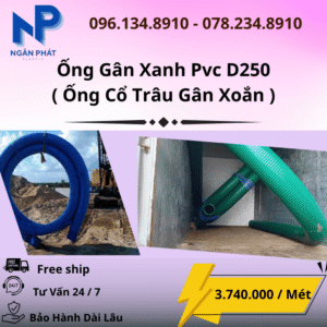 Ống Gân Xanh D250 Giá Rẻ