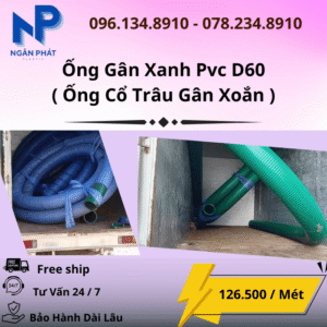 Ống Gân Xanh D60 PVC