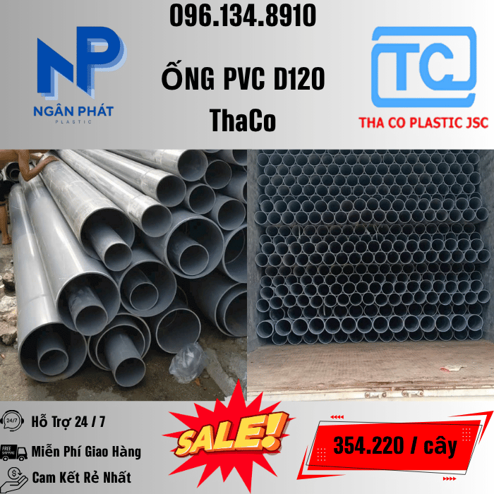 Giá Ống Nhựa 120 ThaCo Mới Nhất
