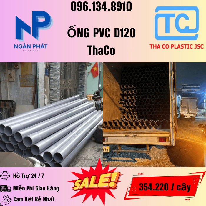 Giá Ống Nhựa 120 ThaCo Mới Nhất