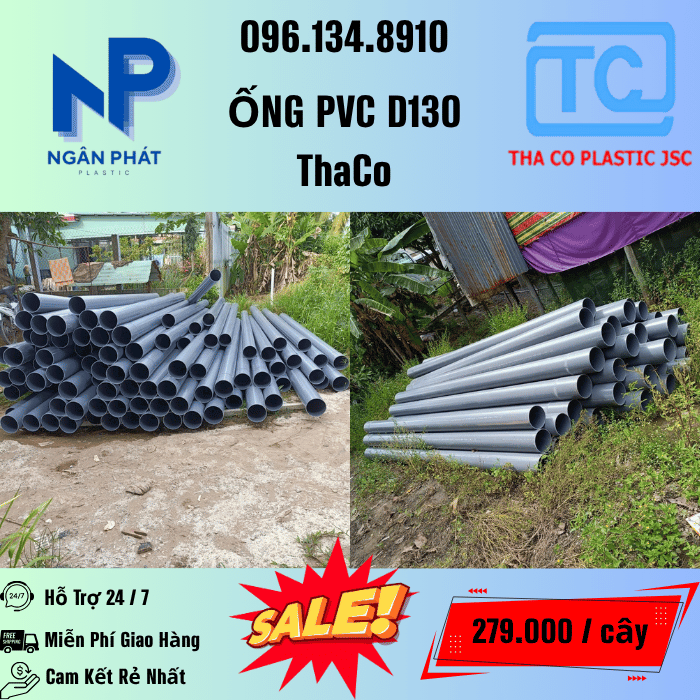 Giá Ống Nhựa 130 ThaCo Mới Nhất