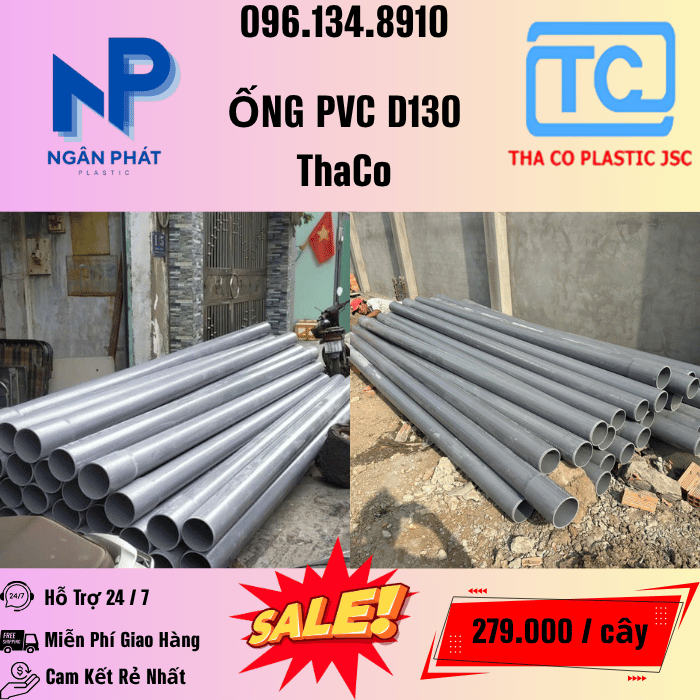 Giá Ống Nhựa 130 ThaCo Mới Nhất