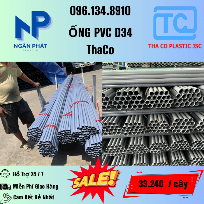 Ống Nhựa 34 ThaCo Mới Nhất