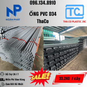 Ống Nhựa 34 ThaCo Mới Nhất
