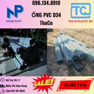 Giá Ống Nhựa 34 ThaCo Mới Nhất