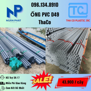 Giá Ống Nhựa 49 ThaCo Mới Nhất
