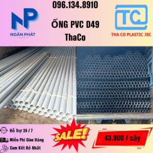 Giá Ống Nhựa 49 ThaCo Mới Nhất