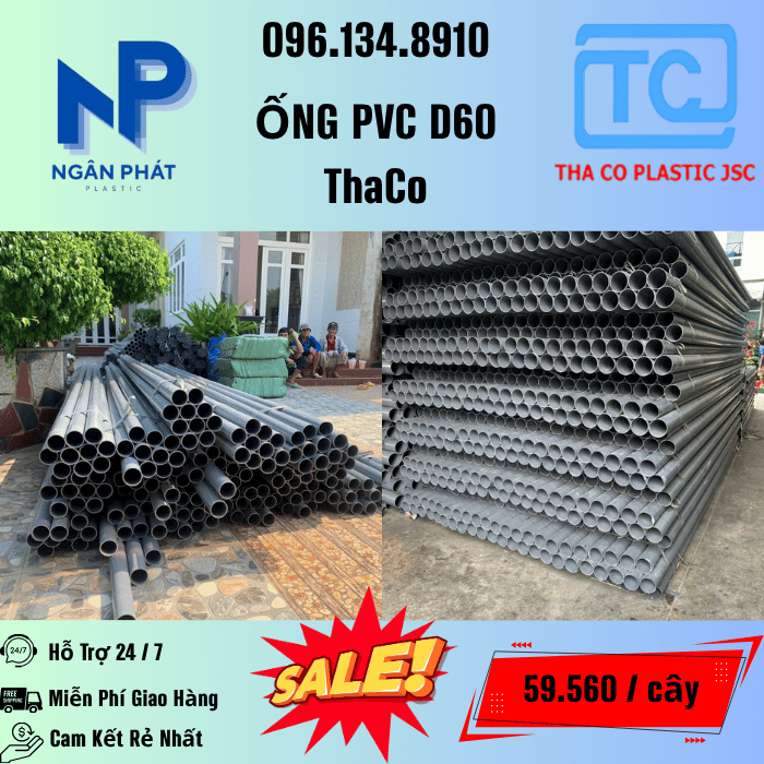 Giá Ống Nhựa 60 ThaCo Mới Nhất