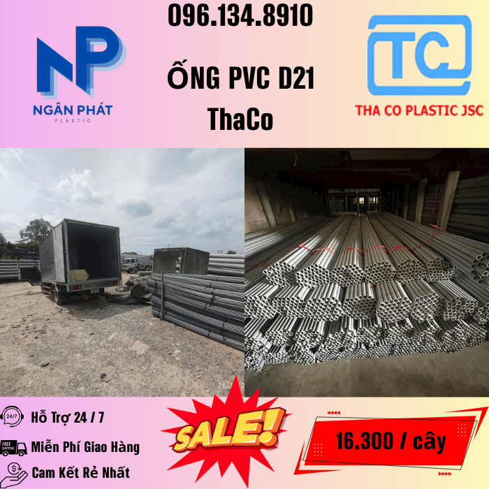 Giá Ống Nhựa 21 ThaCo Mới Nhất