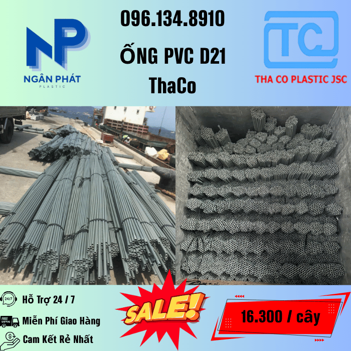 Giá Ống Nhựa 21 ThaCo Mới Nhất