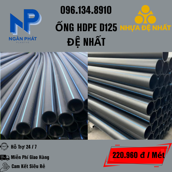 Ống HDPE D125 Đệ Nhất