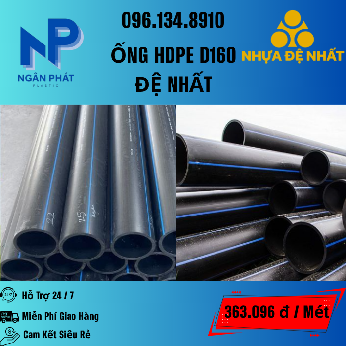 Ống HDPE D160 Đệ Nhất