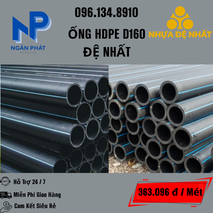 Ống HDPE D160 Đệ Nhất