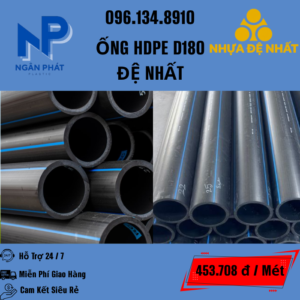 Ống HDPE D180 Đệ Nhất