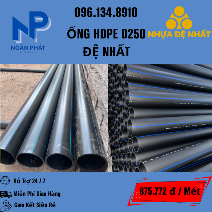 Ống HDPE D250 Đệ Nhất Ống HDPE D250 Đệ Nhất
