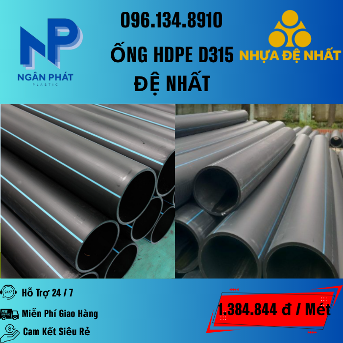 Ống HDPE D315 Đệ Nhất