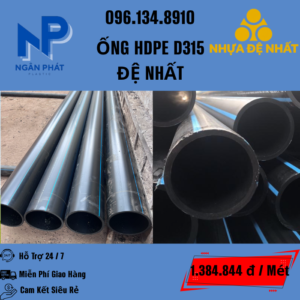 Ống HDPE D315 Đệ Nhất