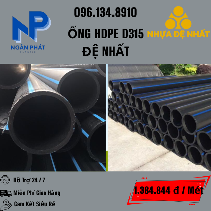 Ống HDPE D315 Đệ Nhất