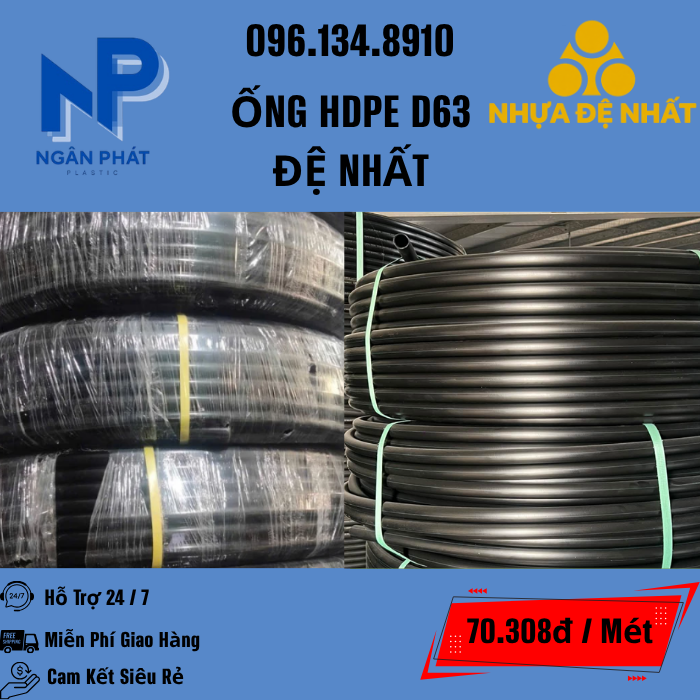 Ống HDPE D63 Đệ Nhất Ống HDPE D63 Đệ Nhất