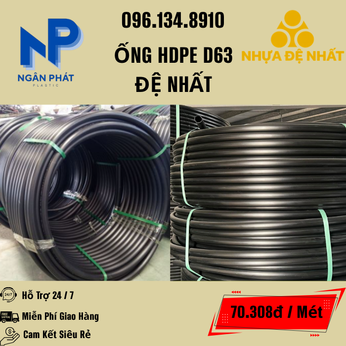 Ống HDPE D63 Đệ Nhất